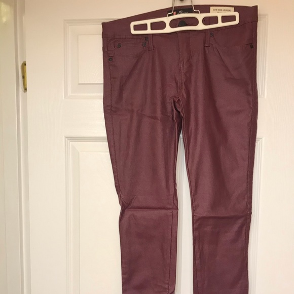 Purple OR red pleather jeans/jeggings - Picture 4 of 9